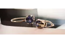 Vintage Pendientes Alejandrita Oro rosa antiguo original de 14k vec056r